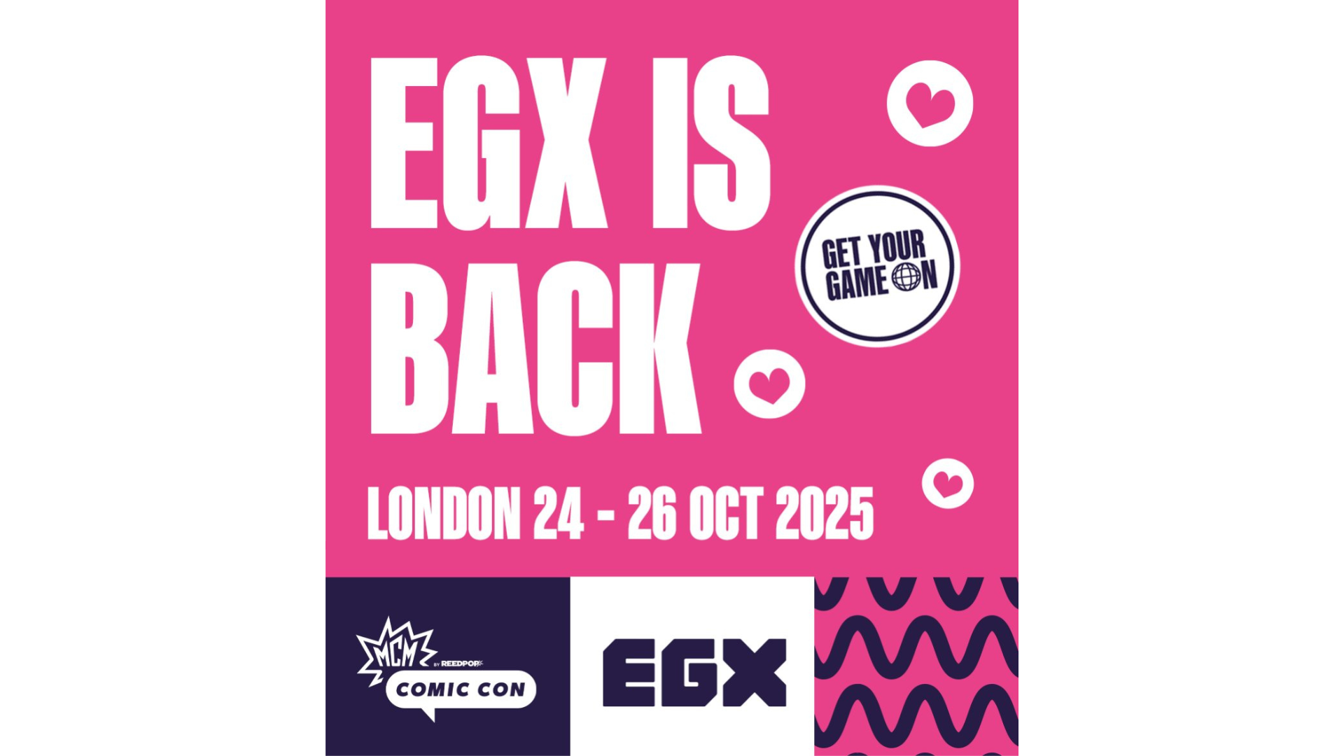 EGX is back poster